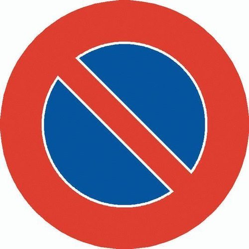 Alu Aufstecksignal Parkieren Verboten mit Adapter für Verkehrskegel