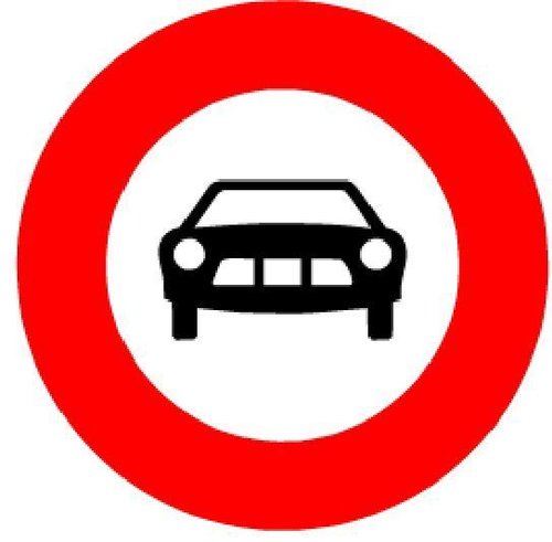 Schild Verbot für Autos