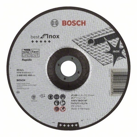 Gekröpft Bosch Inox Rapido 180x1,6mm