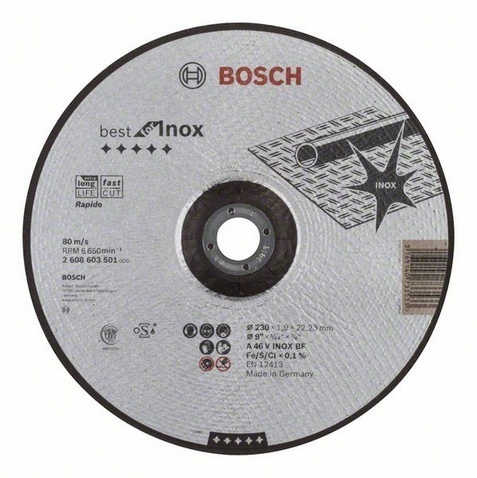 Gekröpft Bosch Inox Rapido 230x1,9mm